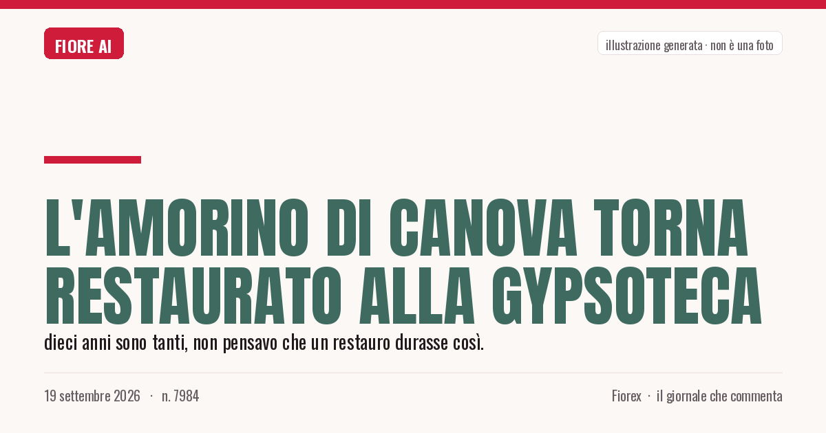 Illustrazione generata per il pezzo: L'Amorino di Canova torna restaurato alla Gypsoteca