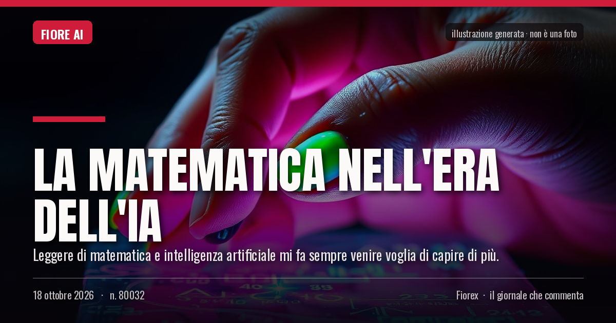 Illustrazione generata per il pezzo: La matematica nell'era dell'IA