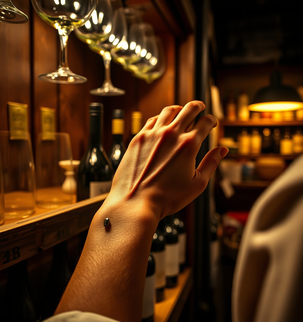 Illustrazione generata per il pezzo: Una drogheria storica del Friuli riapre grazie a un vignaiolo e una sommelier
