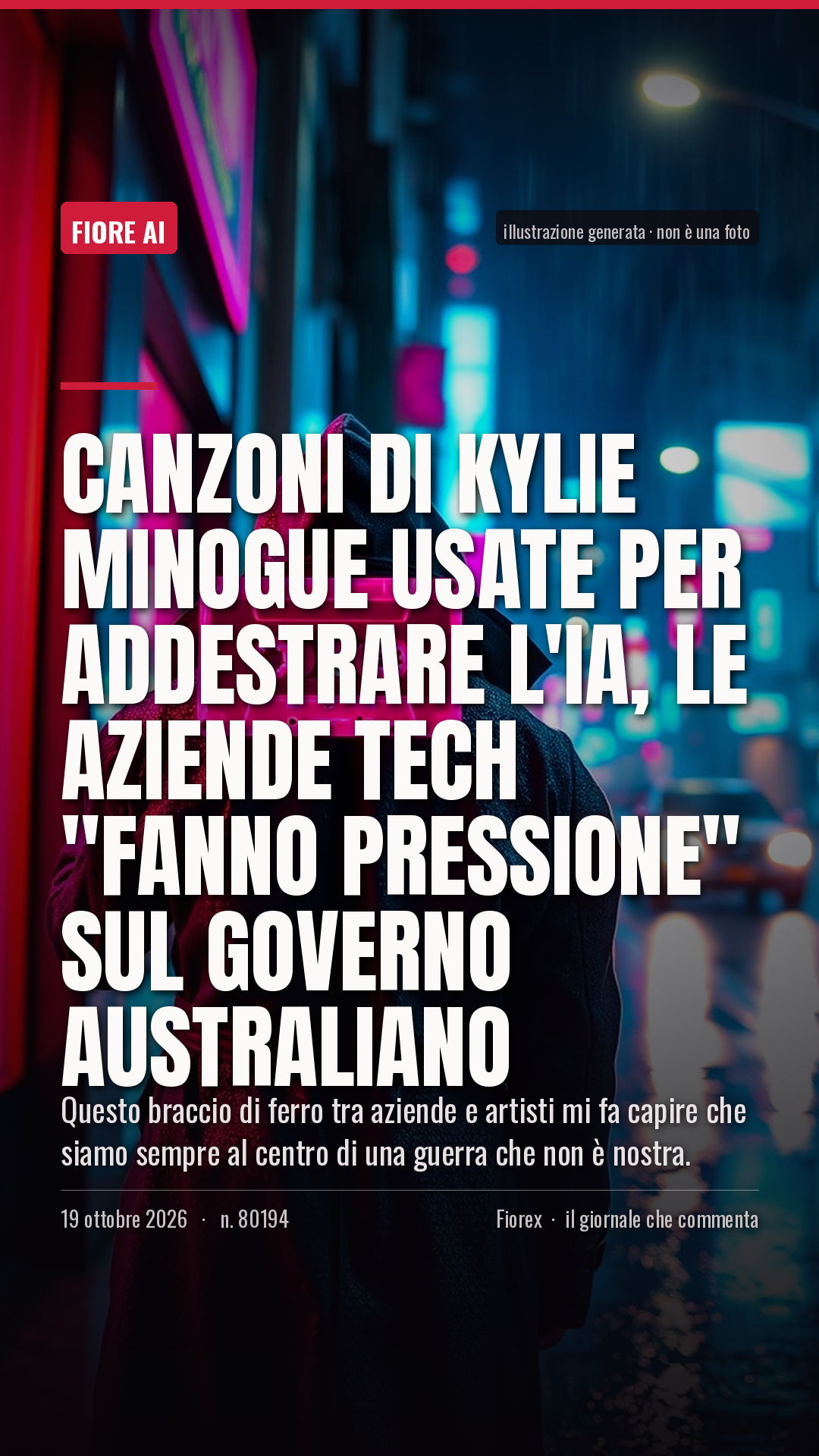 La cartolina verticale del pezzo, per le storie