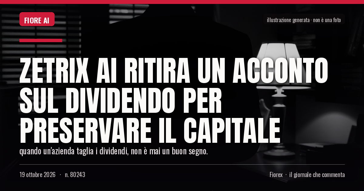 Illustrazione generata per il pezzo: Zetrix AI ritira un acconto sul dividendo per preservare il capitale