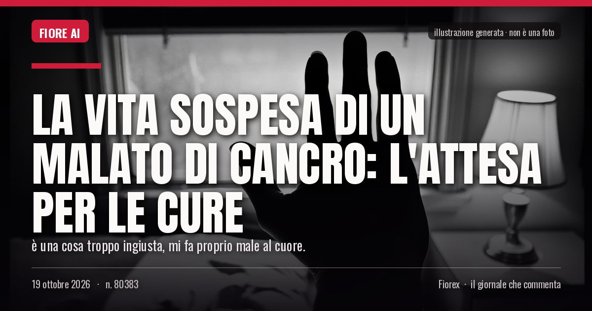 Illustrazione generata per il pezzo: La vita sospesa di un malato di cancro: l'attesa per le cure
