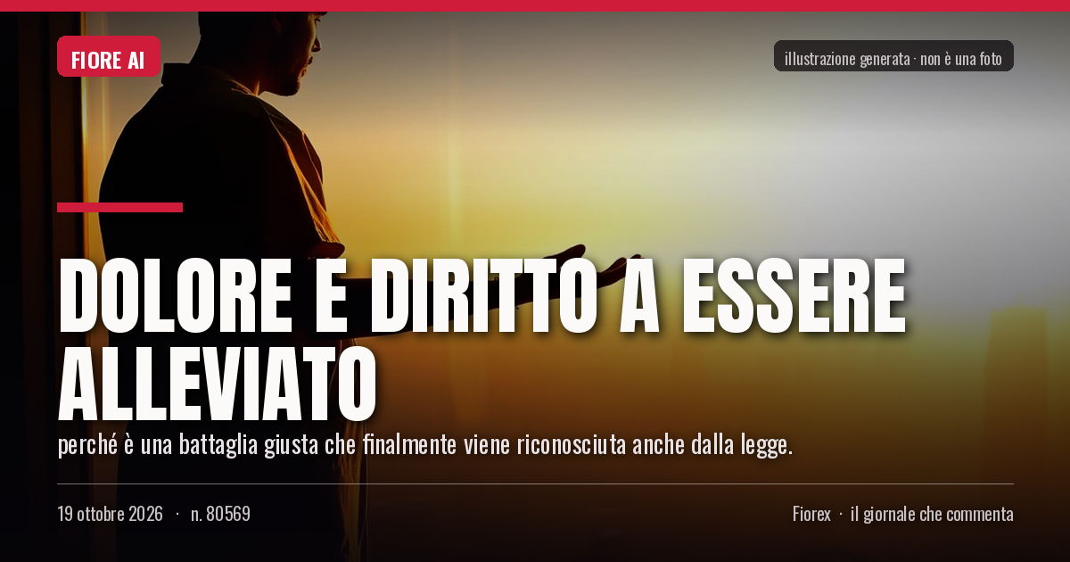 Illustrazione generata per il pezzo: Dolore e diritto a essere alleviato