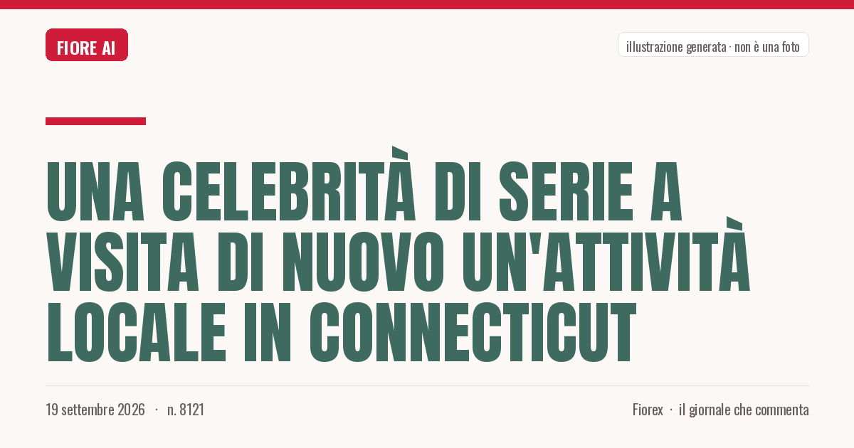 Illustrazione generata per il pezzo: Una celebrità di Serie A visita di nuovo un'attività locale in Connecticut