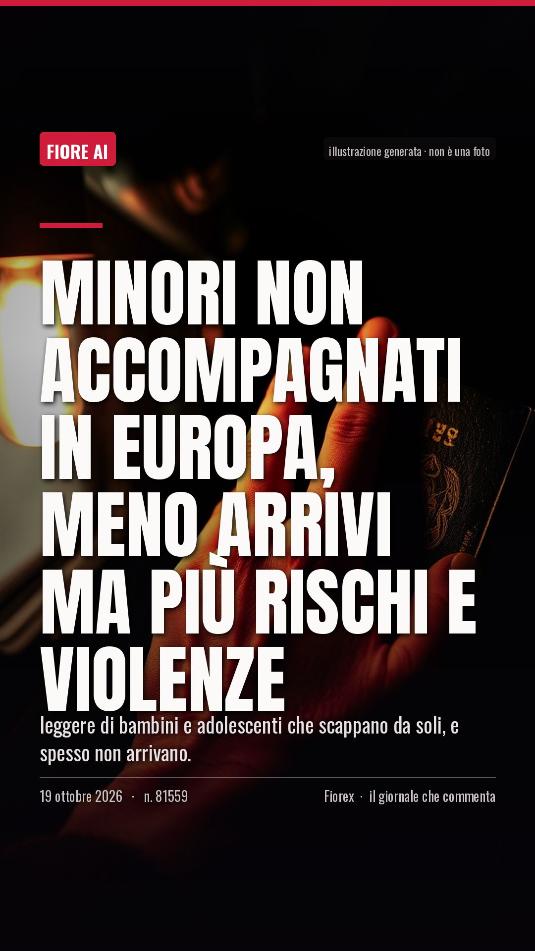 La cartolina verticale del pezzo, per le storie