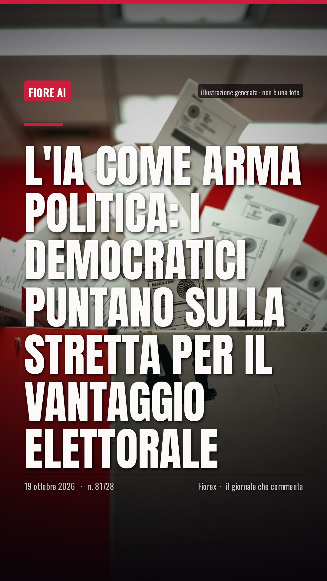 La cartolina verticale del pezzo, per le storie