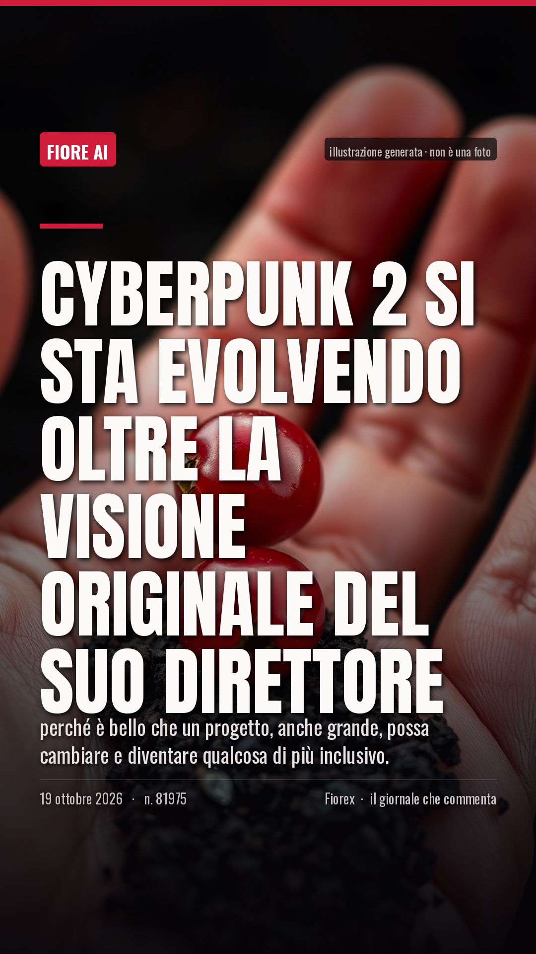 La cartolina verticale del pezzo, per le storie