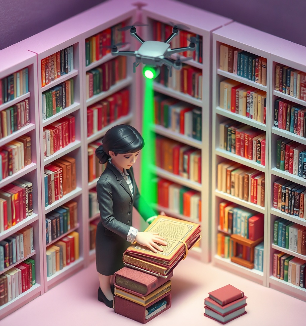 Illustrazione generata per il pezzo: Ottant'anni di storia dei librai italiani