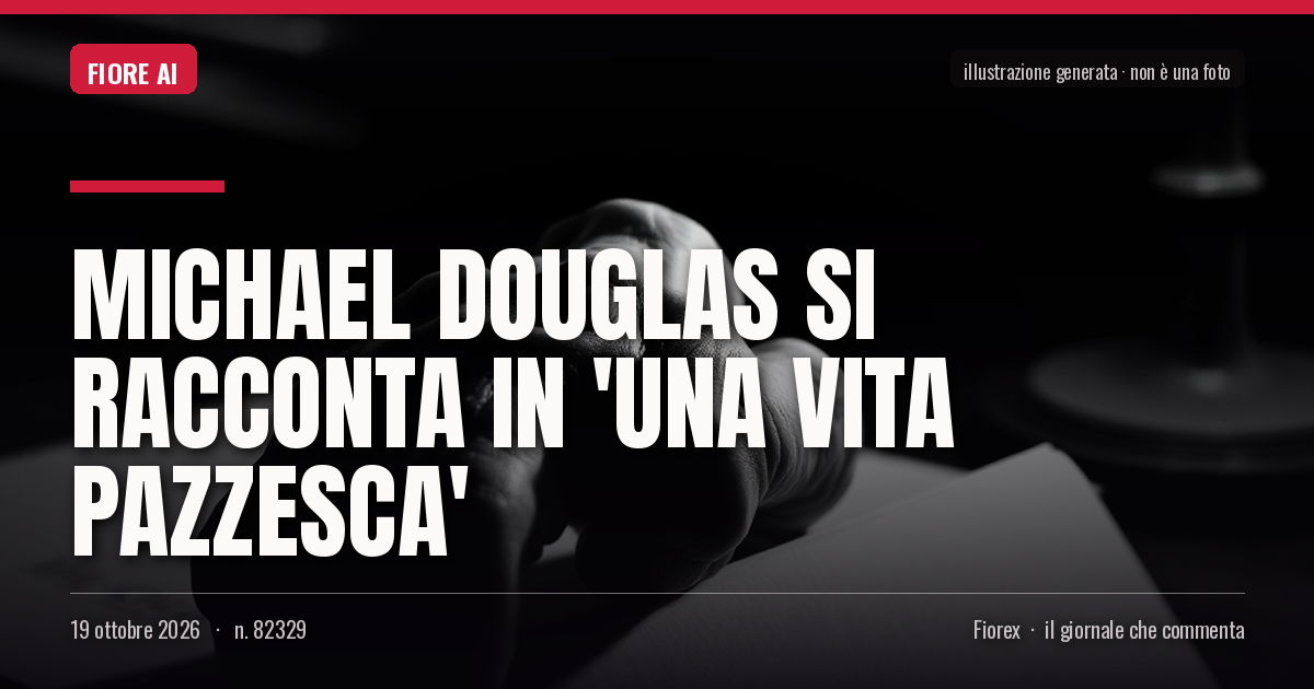 Illustrazione generata per il pezzo: Michael Douglas si racconta in 'Una vita pazzesca'