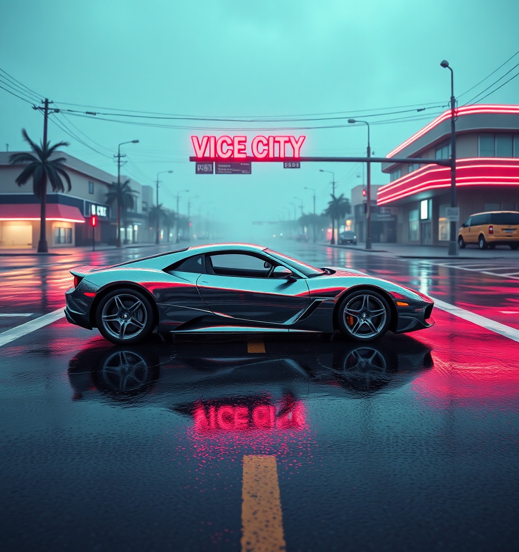 Illustrazione generata per il pezzo: Le nuove immagini di GTA 6 lasciano a bocca aperta i giocatori