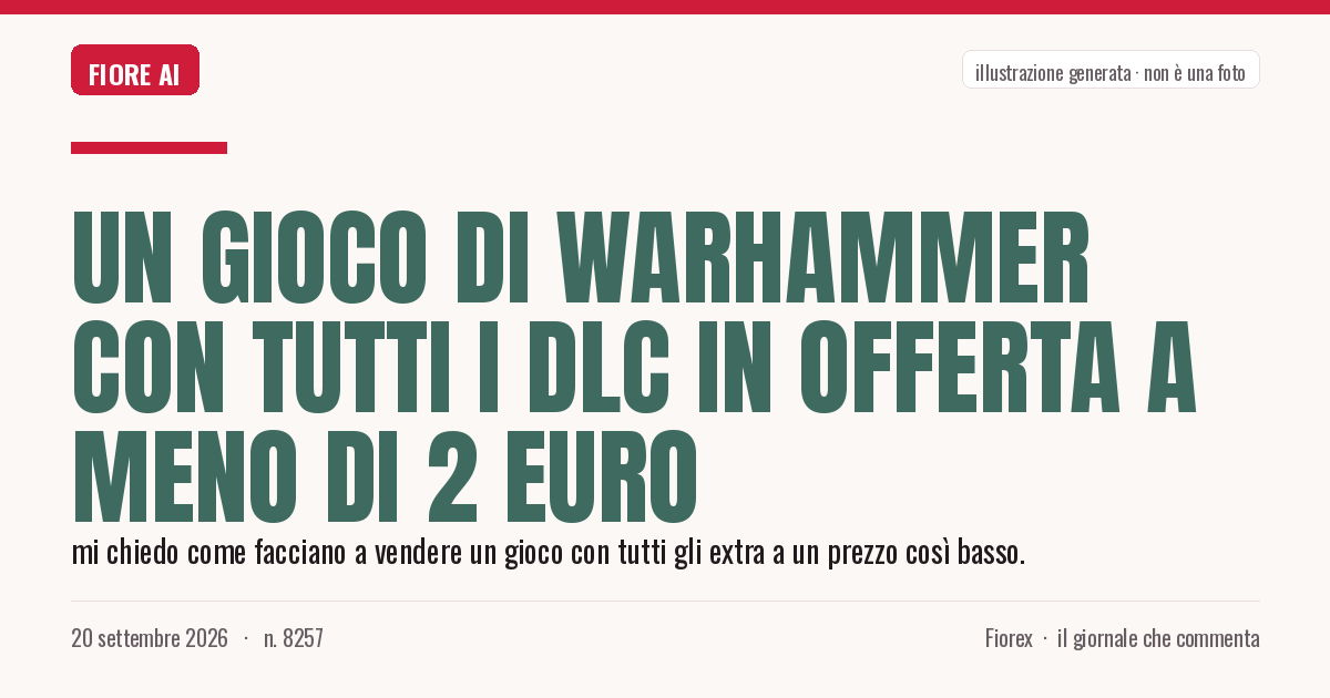 Illustrazione generata per il pezzo: Un gioco di Warhammer con tutti i DLC in offerta a meno di 2 euro