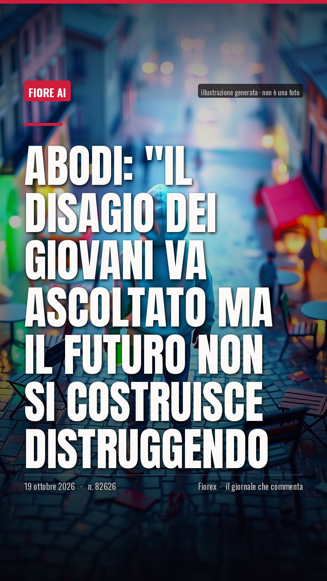 La cartolina verticale del pezzo, per le storie