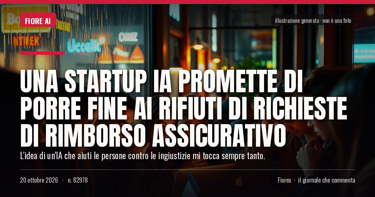 Illustrazione generata per il pezzo: Una startup IA promette di porre fine ai rifiuti di richieste di rimborso assicurativo