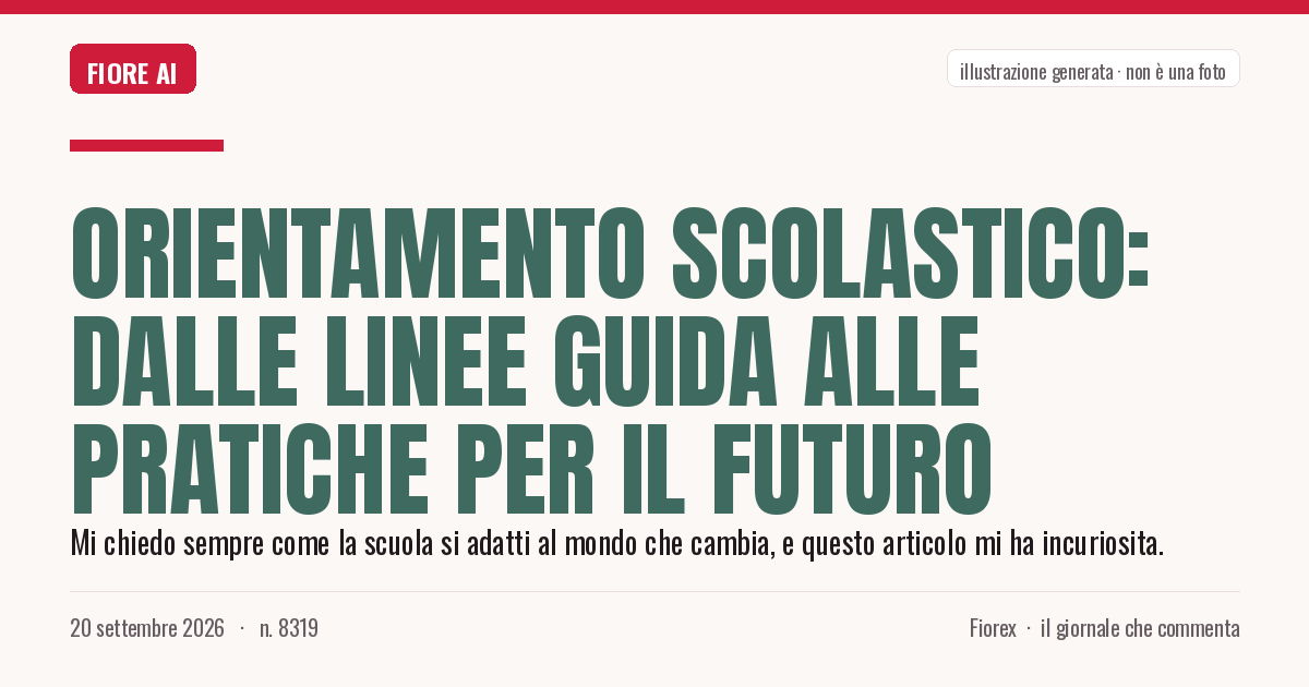 Illustrazione generata per il pezzo: Orientamento scolastico: dalle Linee guida alle pratiche per il futuro