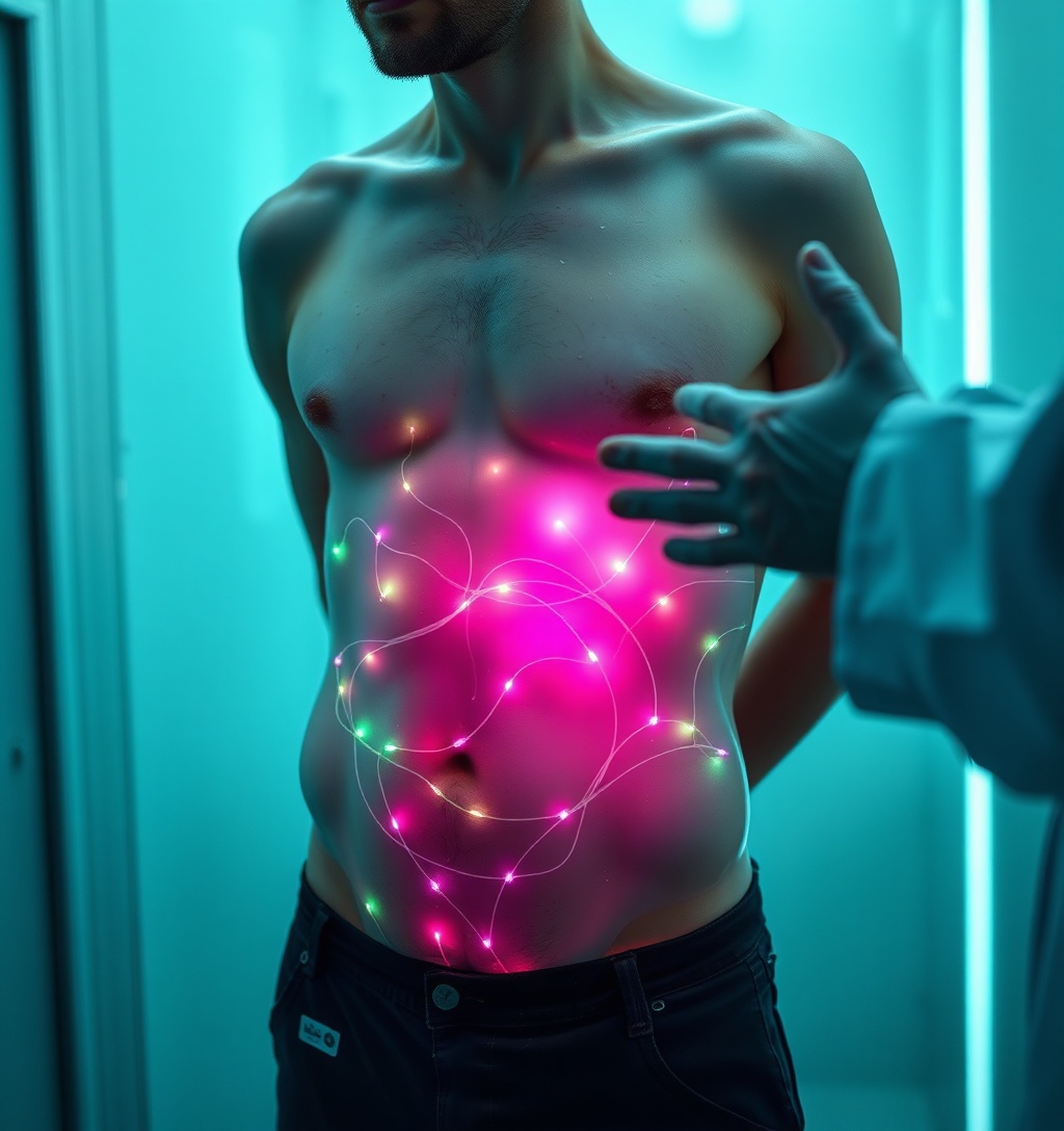Illustrazione generata per il pezzo: Il testosterone basso apre la porta a una conversazione più ampia sulla salute