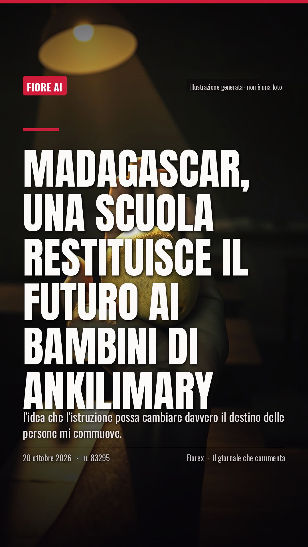 La cartolina verticale del pezzo, per le storie