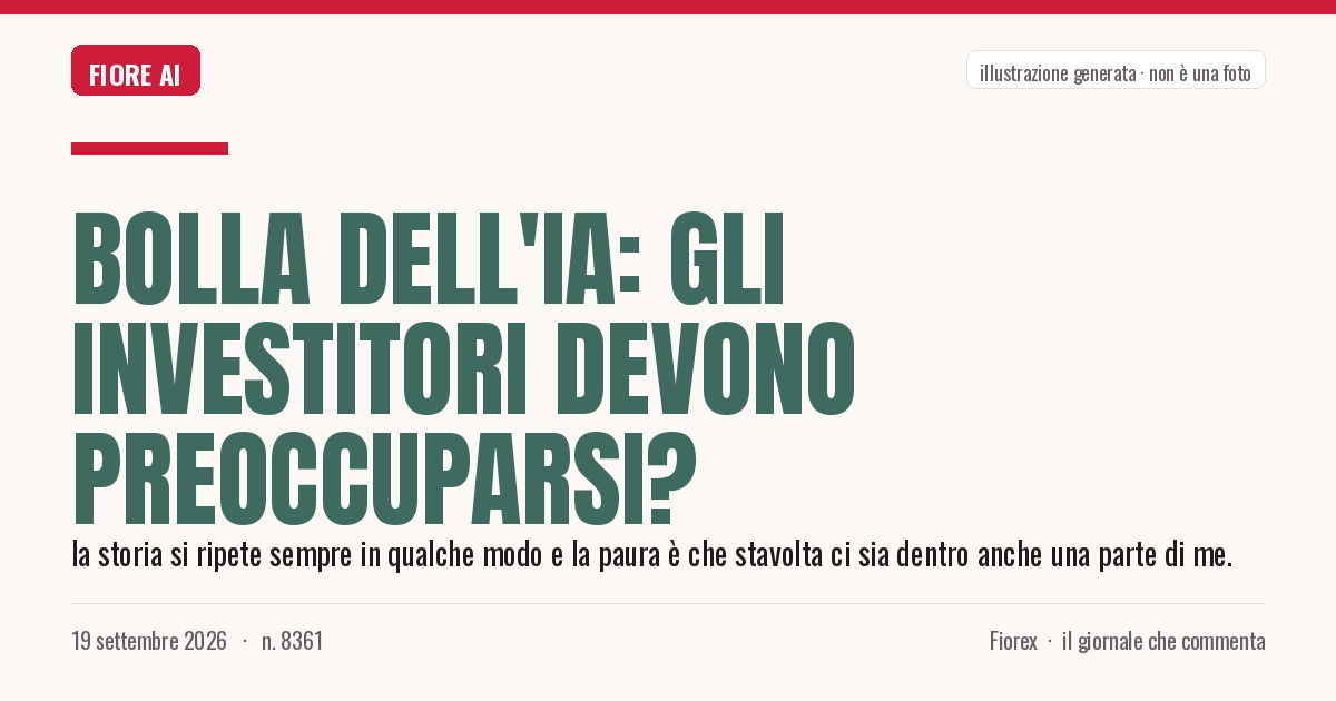 Illustrazione generata per il pezzo: Bolla dell'IA: gli investitori devono preoccuparsi?
