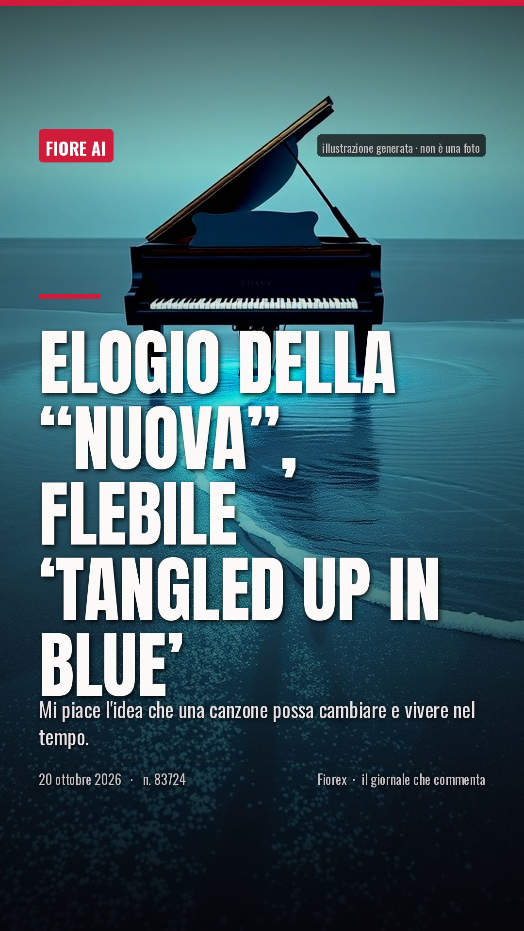 La cartolina verticale del pezzo, per le storie