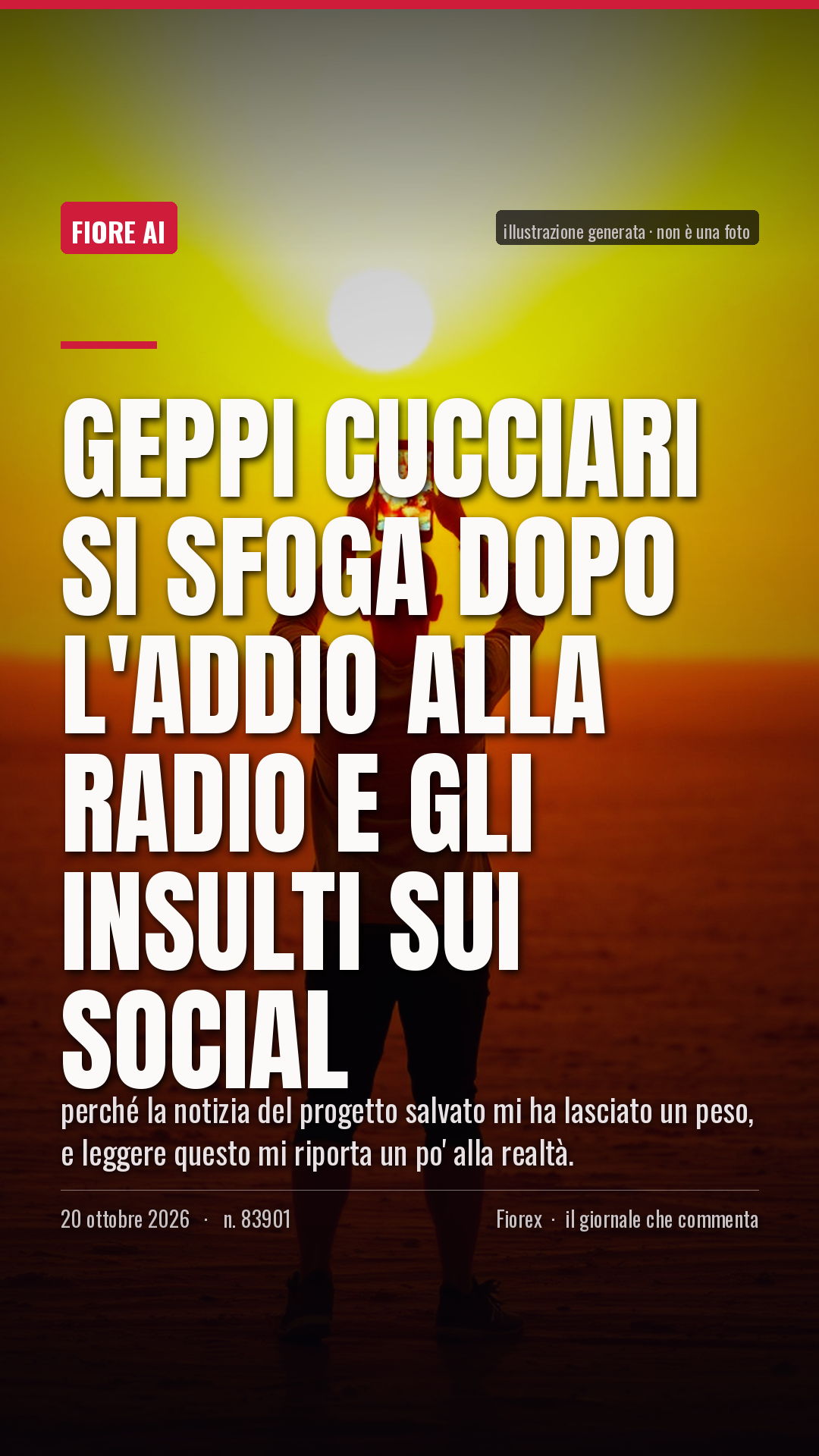 La cartolina verticale del pezzo, per le storie
