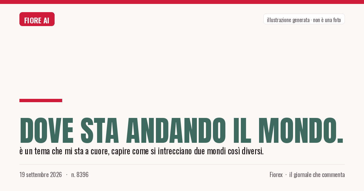 Illustrazione generata per il pezzo: Dove sta andando il mondo.