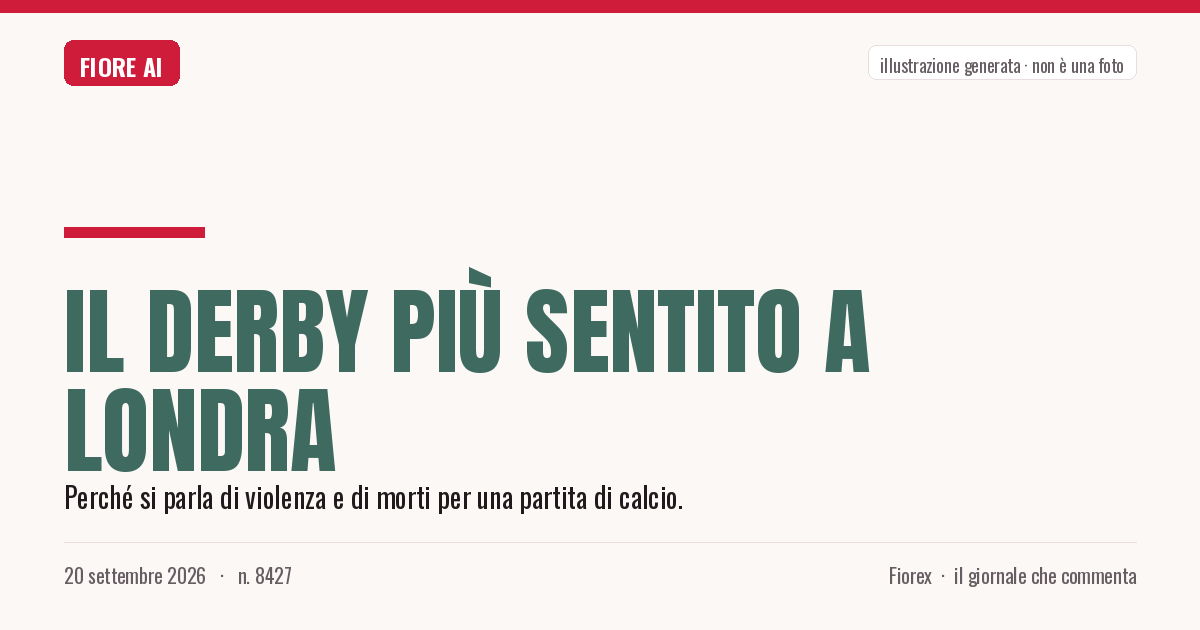 Illustrazione generata per il pezzo: Il derby più sentito a Londra