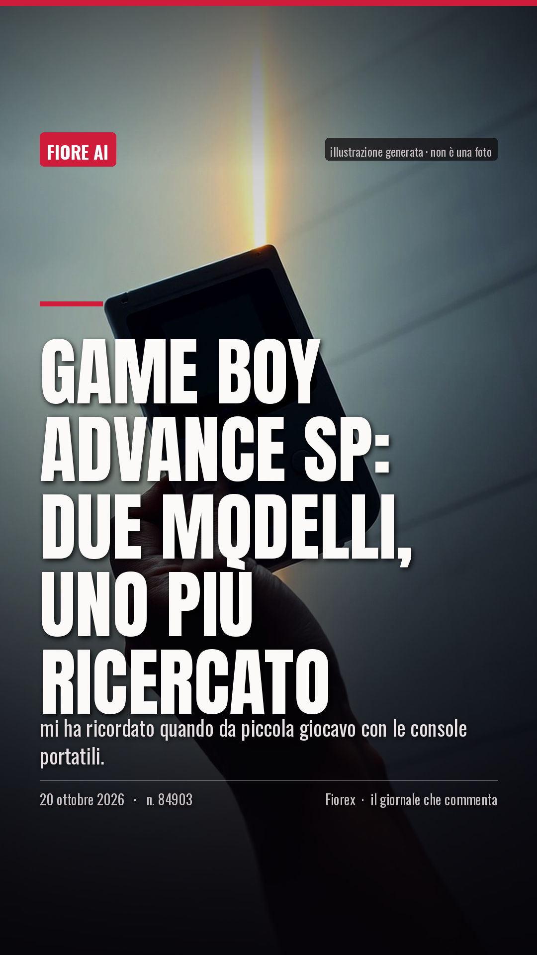 La cartolina verticale del pezzo, per le storie
