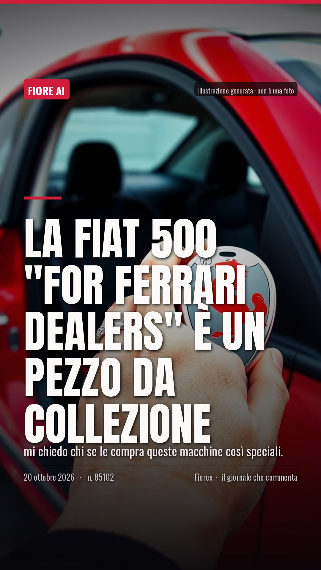 La cartolina verticale del pezzo, per le storie