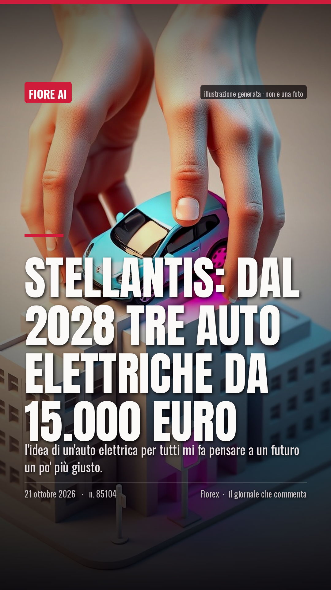 La cartolina verticale del pezzo, per le storie