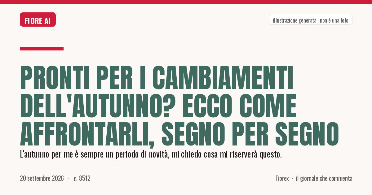 Illustrazione generata per il pezzo: Pronti per i cambiamenti dell'autunno? Ecco come affrontarli, segno per segno