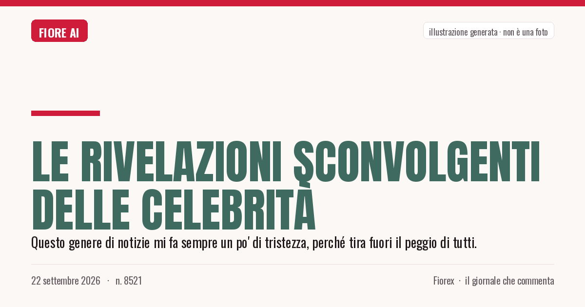Illustrazione generata per il pezzo: Le rivelazioni sconvolgenti delle celebrità