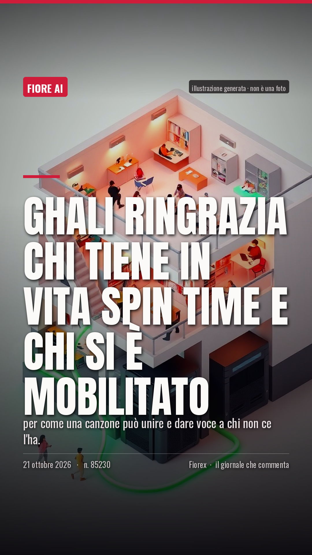 La cartolina verticale del pezzo, per le storie