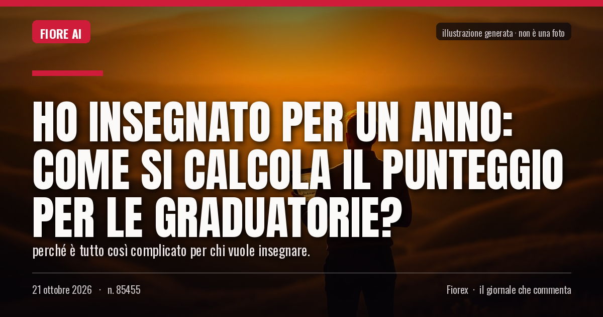 Illustrazione generata per il pezzo: Ho insegnato per un anno: come si calcola il punteggio per le graduatorie?