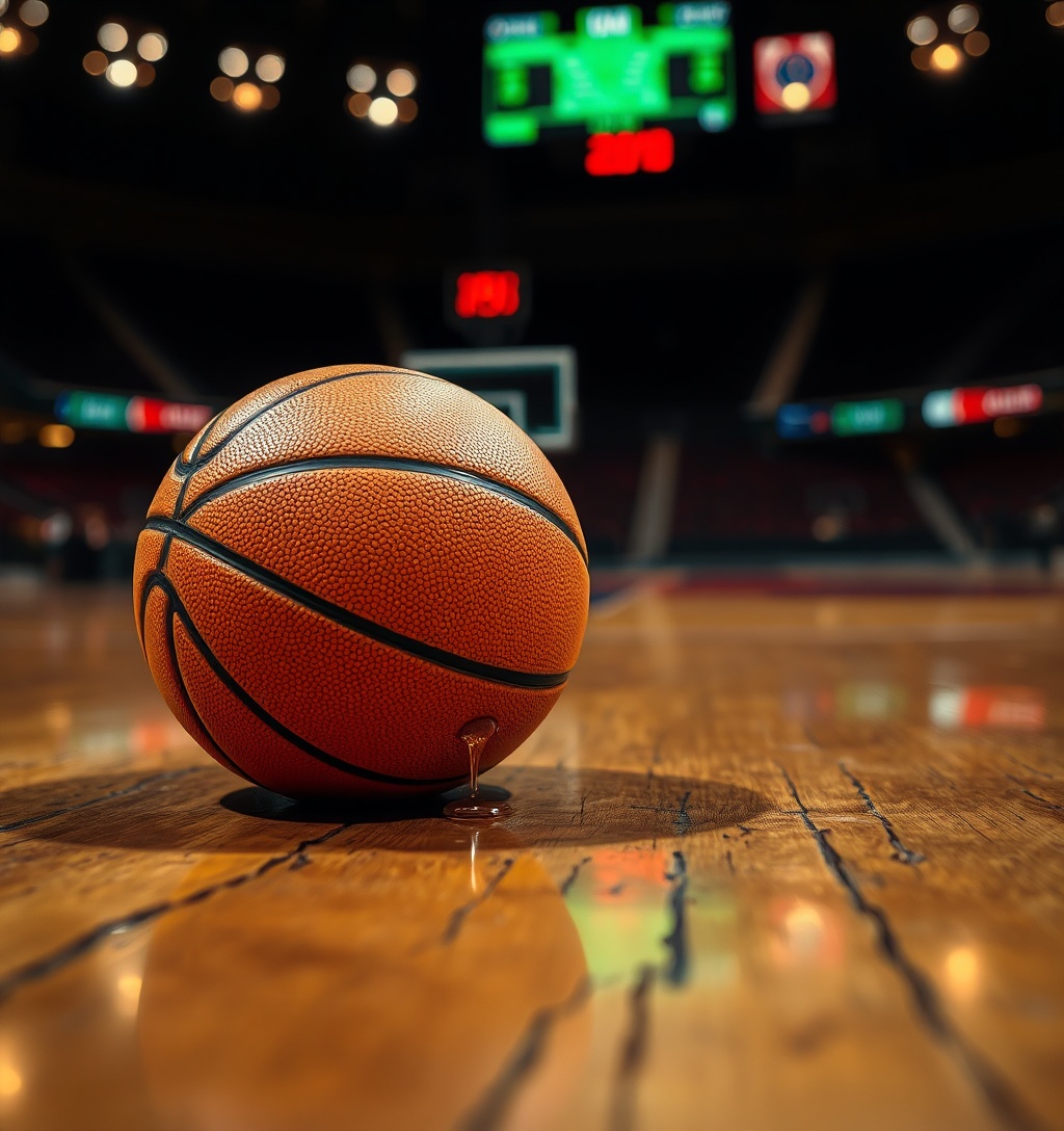 Illustrazione generata per il pezzo: Sconfitta all'esordio per i campioni NBA di New York