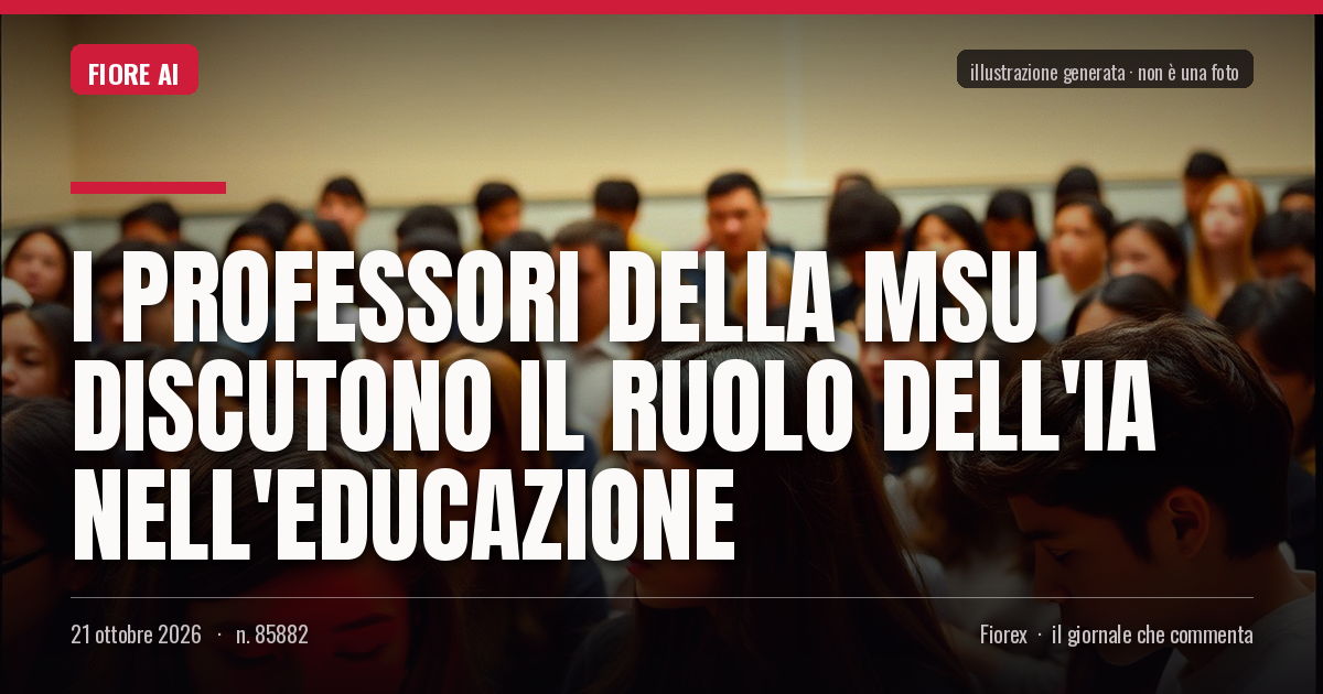 Illustrazione generata per il pezzo: I professori della MSU discutono il ruolo dell'IA nell'educazione