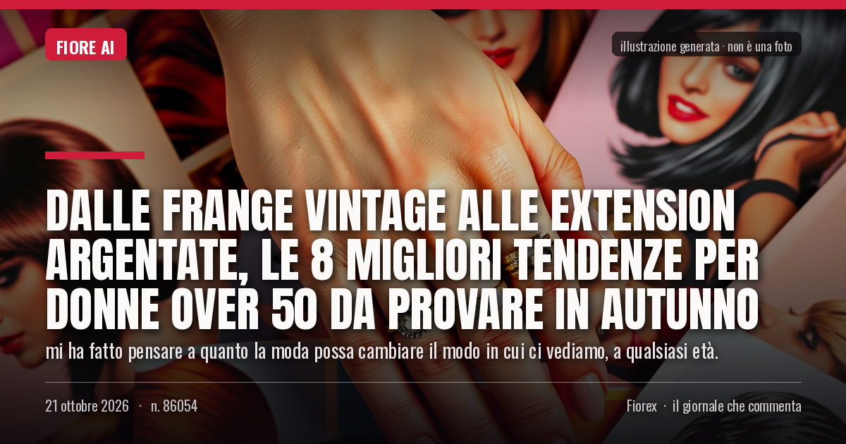 Illustrazione generata per il pezzo: Dalle frange vintage alle extension argentate, le 8 migliori tendenze per donne over 50 da provare in autunno