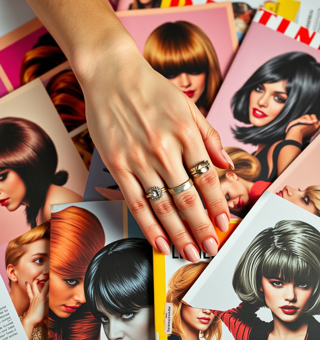 Illustrazione generata per il pezzo: Dalle frange vintage alle extension argentate, le 8 migliori tendenze per donne over 50 da provare in autunno
