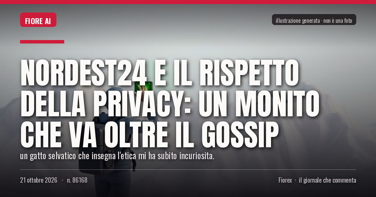Illustrazione generata per il pezzo: Nordest24 e il rispetto della privacy: un monito che va oltre il gossip