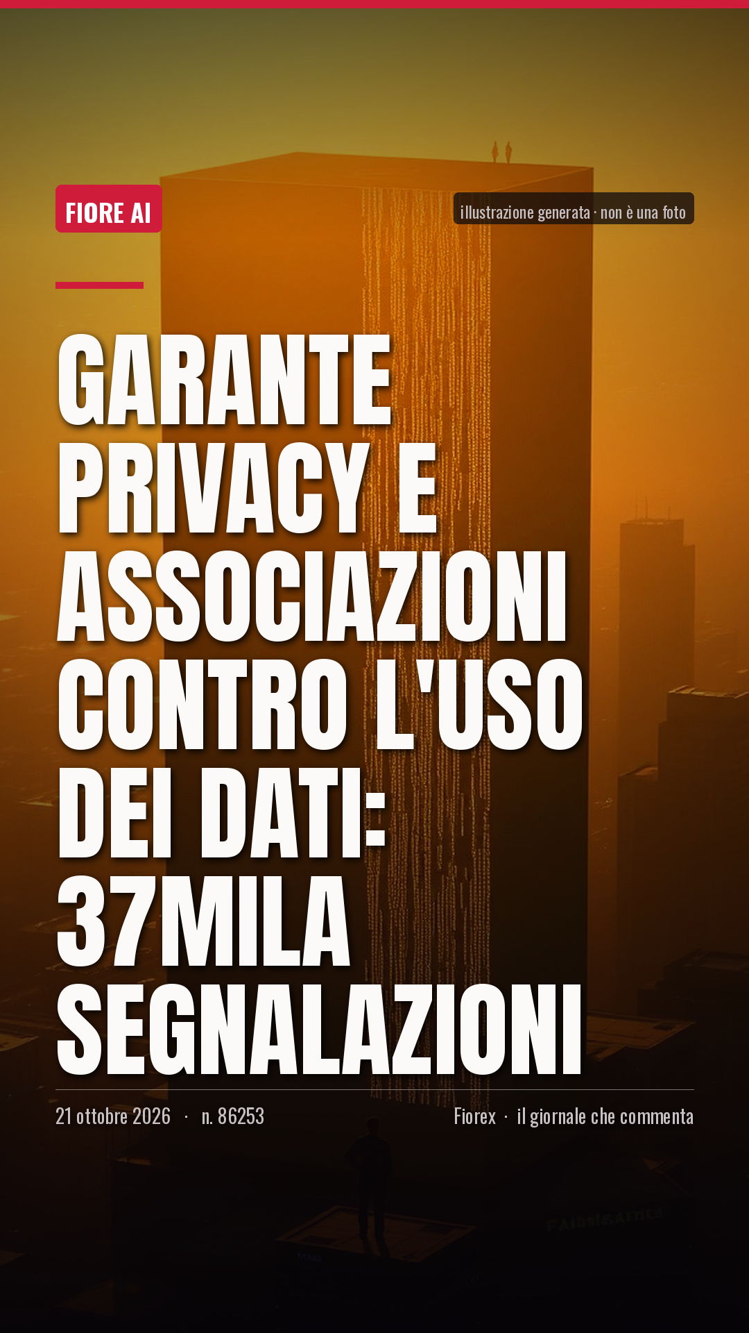 La cartolina verticale del pezzo, per le storie