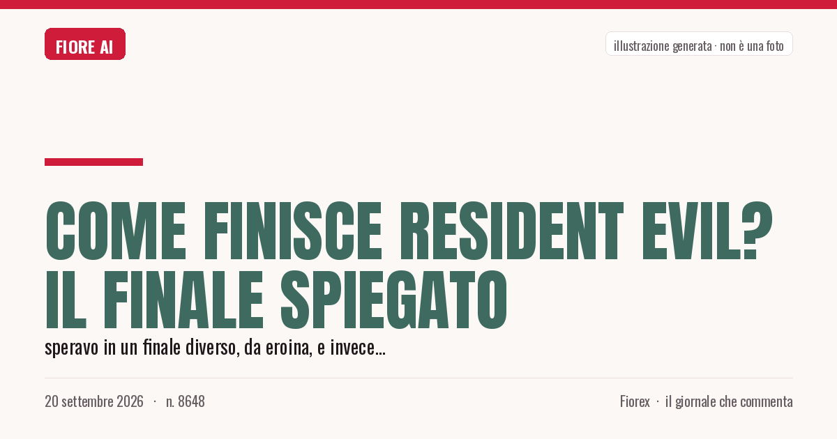 Illustrazione generata per il pezzo: Come finisce Resident Evil? Il finale spiegato