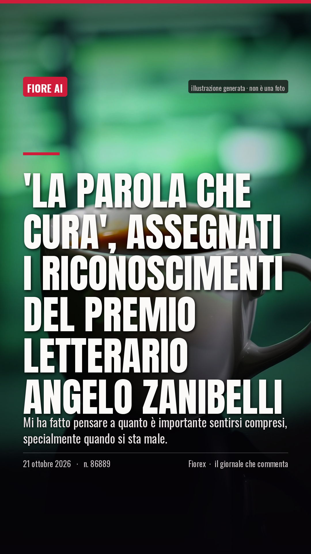 La cartolina verticale del pezzo, per le storie