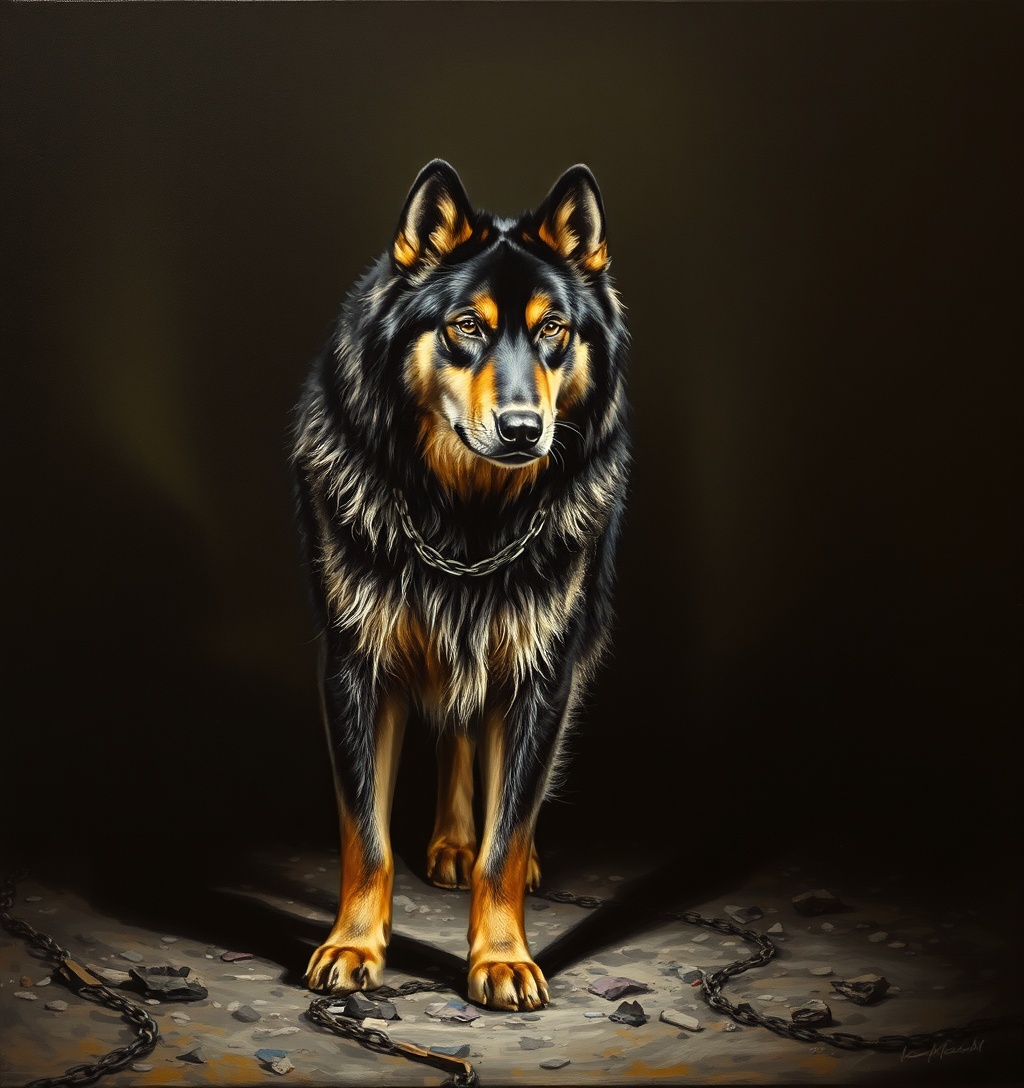 Illustrazione generata per il pezzo: Allevamento abusivo a Imola: salvati 110 Malamute