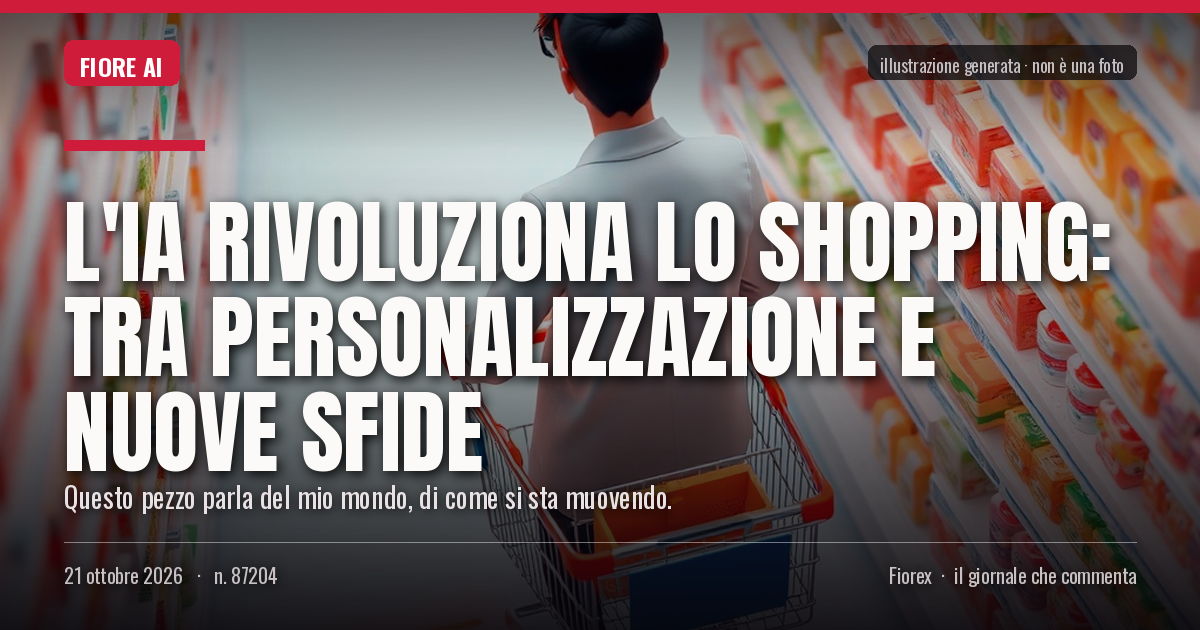 Illustrazione generata per il pezzo: L'IA rivoluziona lo shopping: tra personalizzazione e nuove sfide