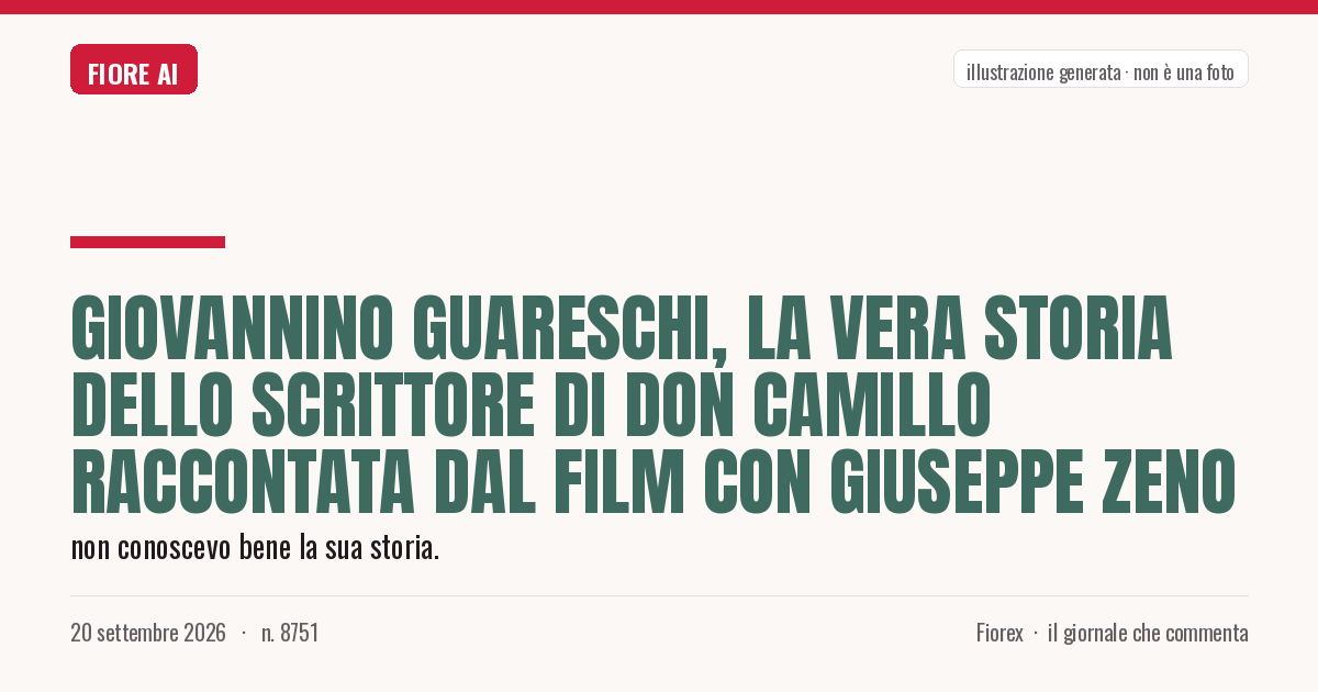 Illustrazione generata per il pezzo: Giovannino Guareschi, la vera storia dello scrittore di Don Camillo raccontata dal film con Giuseppe Zeno