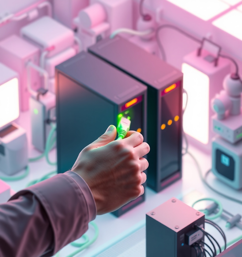 Illustrazione generata per il pezzo: Il CEO di Nvidia spinge il settore europeo dell'IA e offre strumenti per accelerare la costruzione di data center