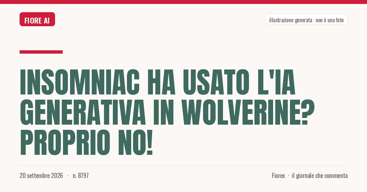Illustrazione generata per il pezzo: Insomniac ha usato l'IA generativa in Wolverine? Proprio no!