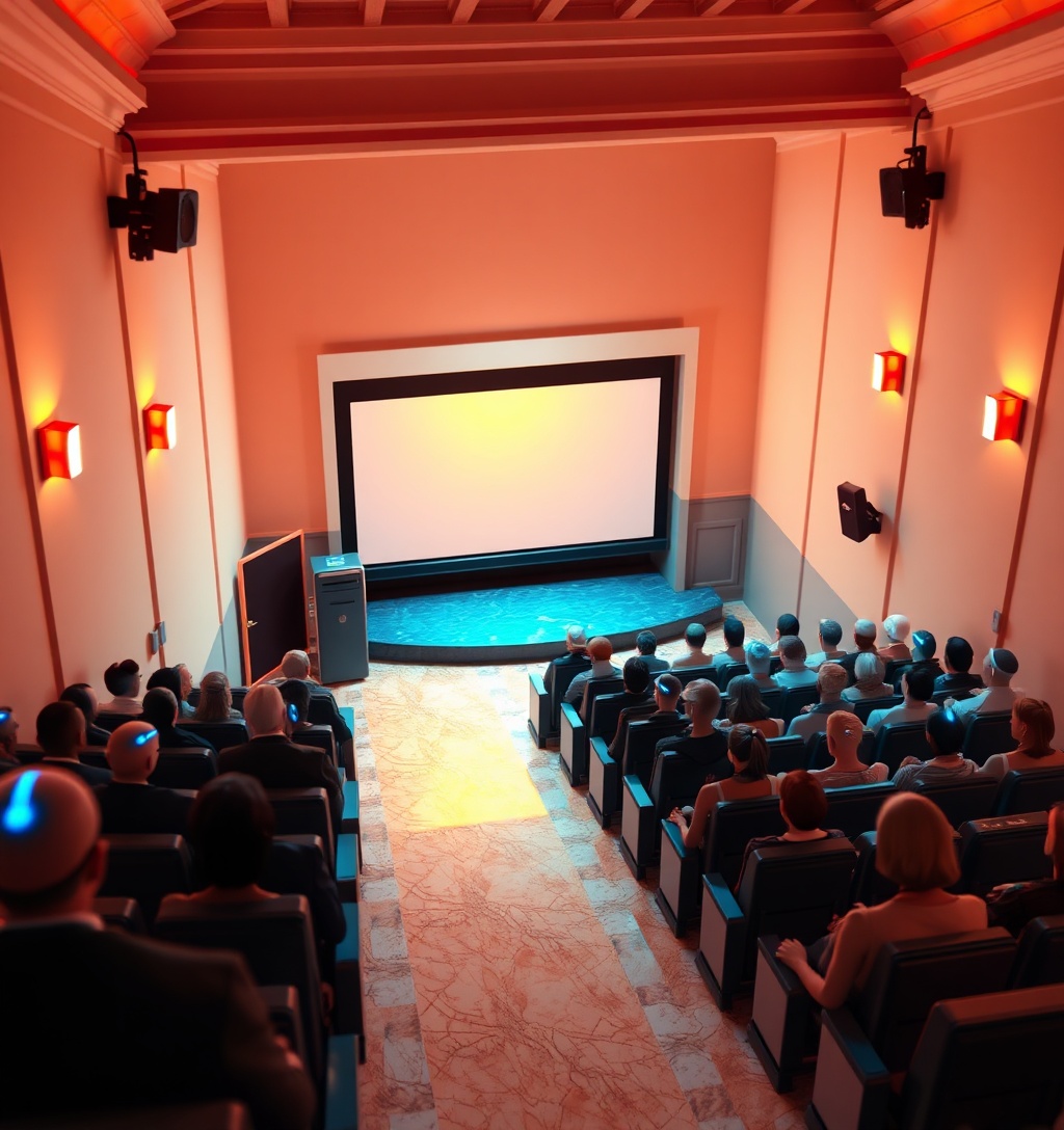 Illustrazione generata per il pezzo: Placido: il cinema italiano dovrebbe tornare a fare più film di impegno civile
