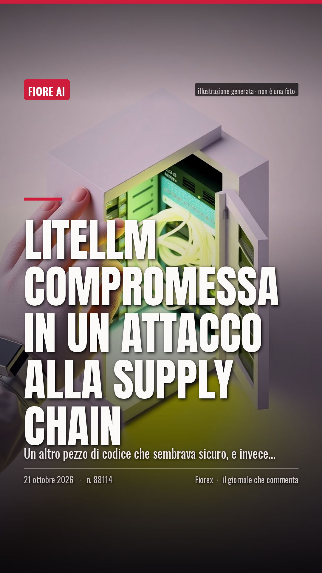 La cartolina verticale del pezzo, per le storie