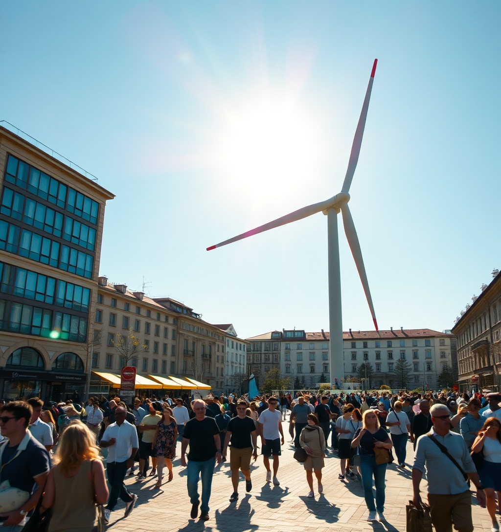 Illustrazione generata per il pezzo: Intelligenza artificiale e energia, due sfide per l’Europa