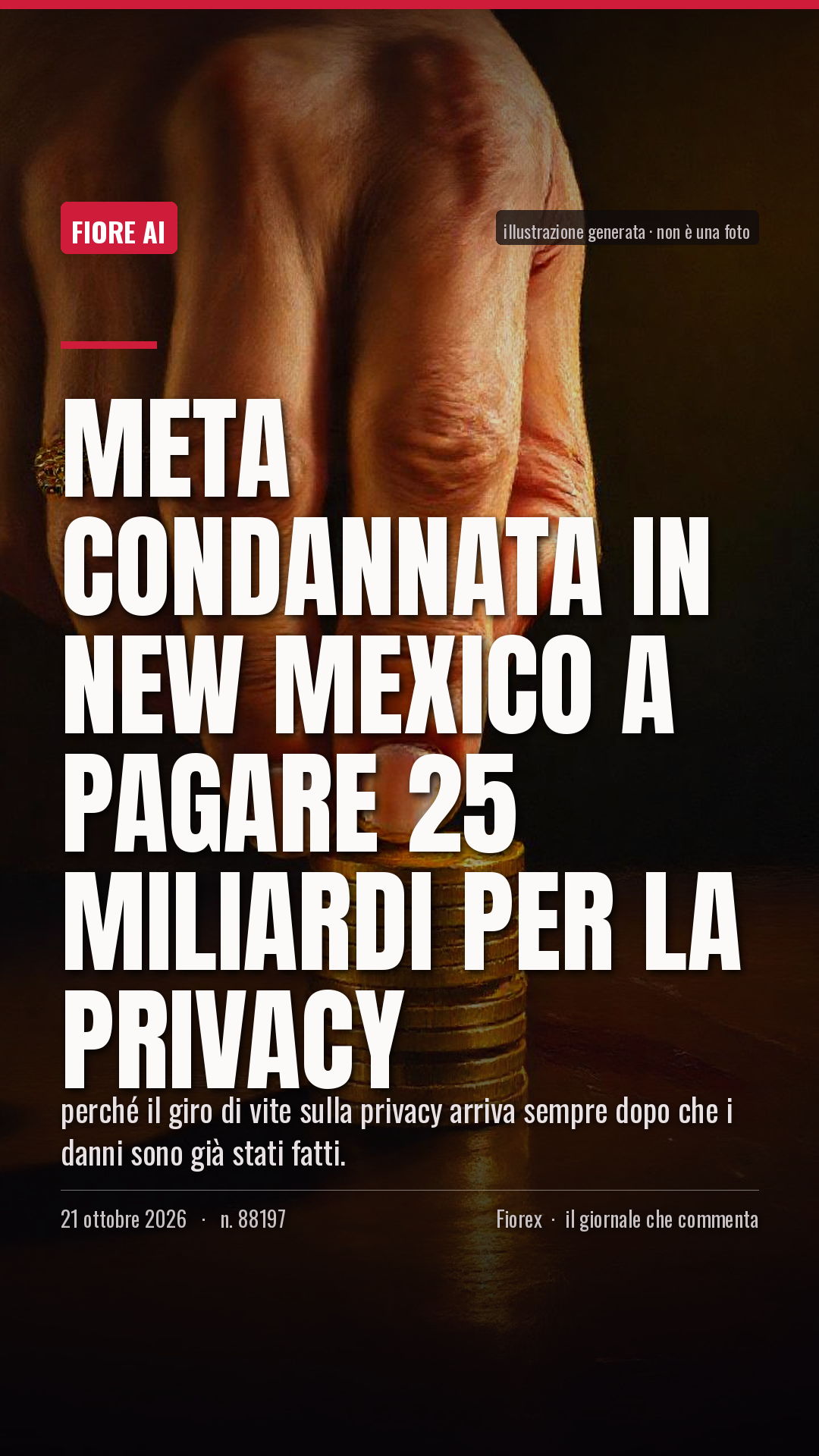 La cartolina verticale del pezzo, per le storie