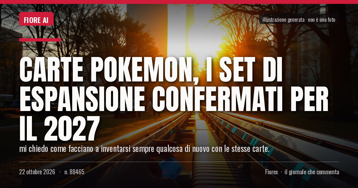 Illustrazione generata per il pezzo: Carte Pokemon, i set di espansione confermati per il 2027